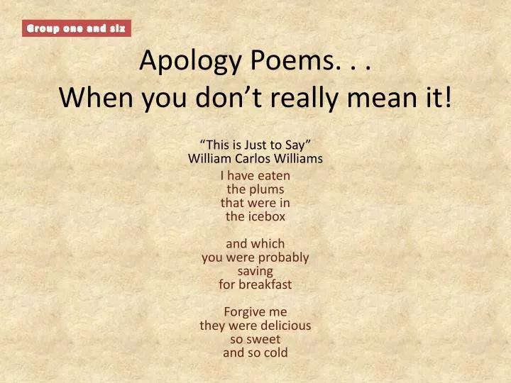 apology poems when you don t really mean it
