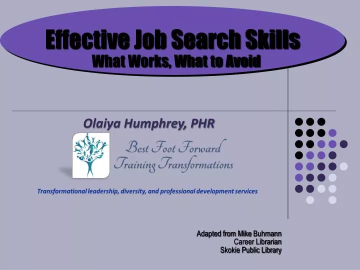 effective job search skills what works what to avoid