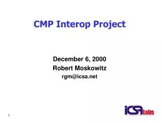 CMP Interop Project