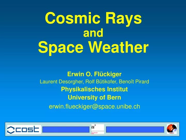 cosmic rays and space weather