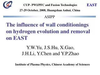 The influence of wall conditionings on hydrogen evolution and removal on EAST