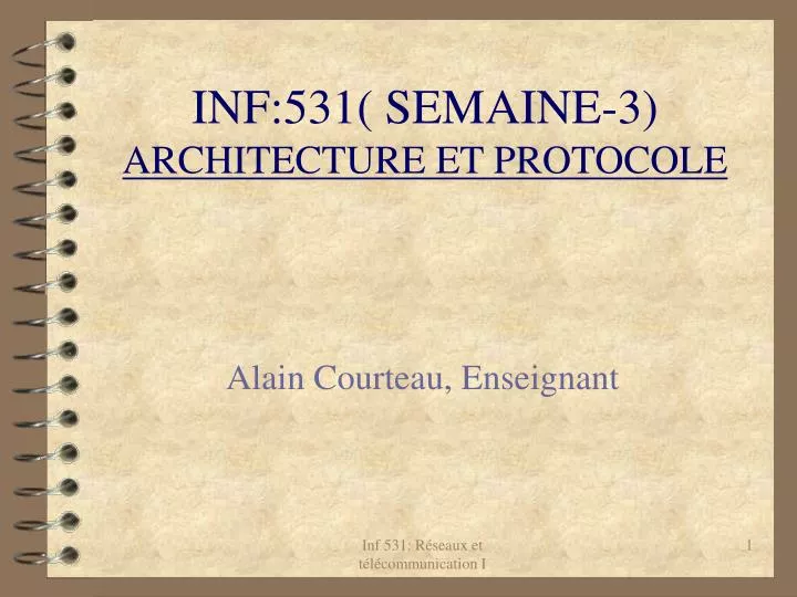 inf 531 semaine 3 architecture et protocole