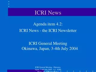 ICRI News