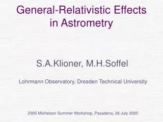 General-Relativistic Effects in Astrometry