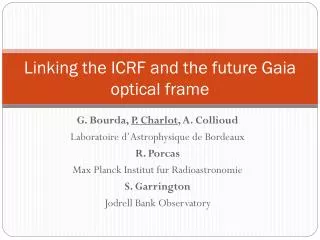 Linking the ICRF and the future Gaia optical frame