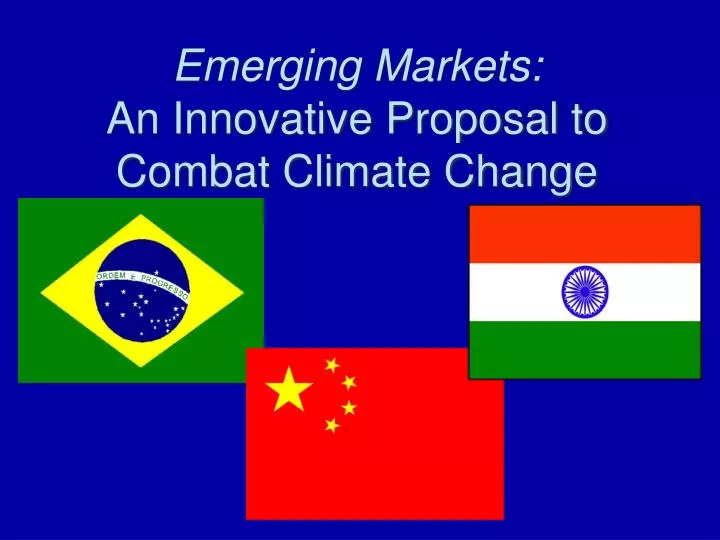 emerging markets an innovative proposal to combat climate change