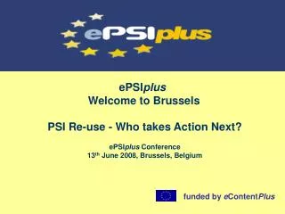 ePSI plus Welcome to Brussels