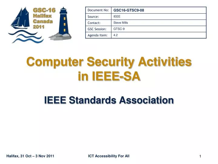 computer security activities in ieee sa