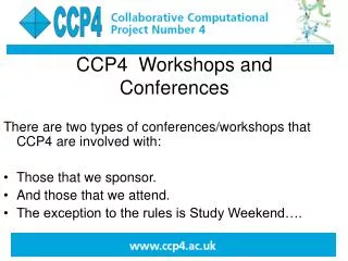 ccp4 workshops and conferences