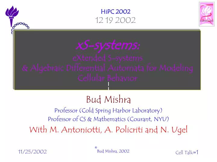 xs systems extended s systems algebraic differential automata for modeling cellular behavior