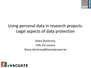 Using personal data in research projects: Legal aspects of data protection