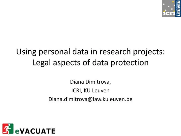 using personal data in research projects legal aspects of data protection