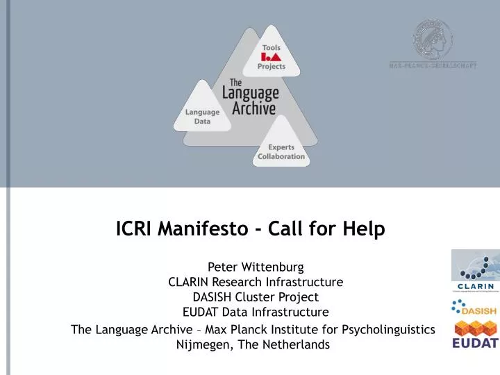 icri manifesto call for help
