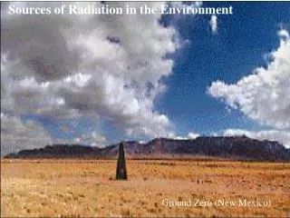 Sources of Radiation in the Environment