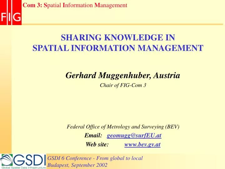 sharing knowledge in spatial information management