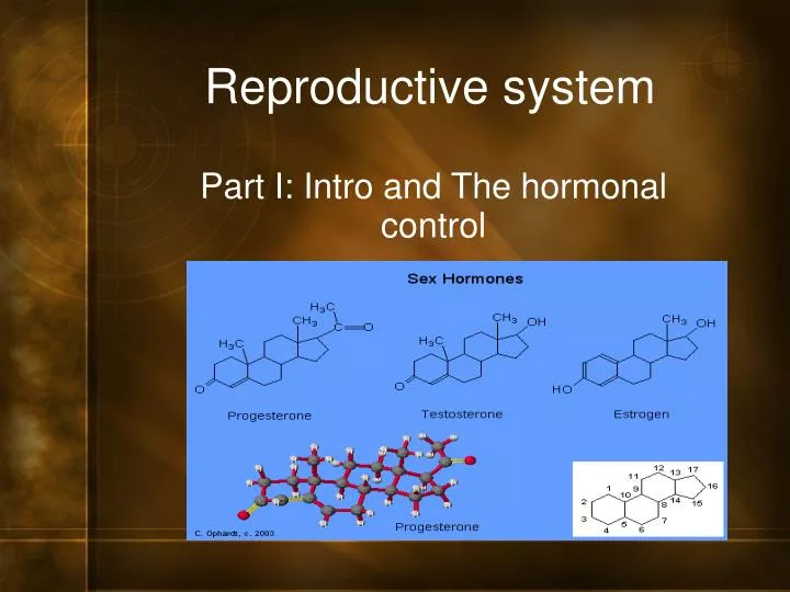 part i intro and the hormonal control