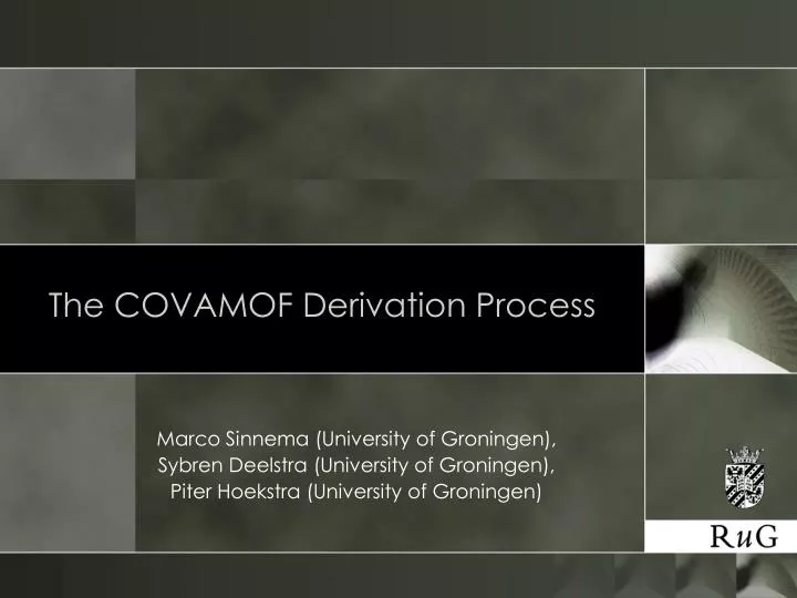 the covamof derivation process