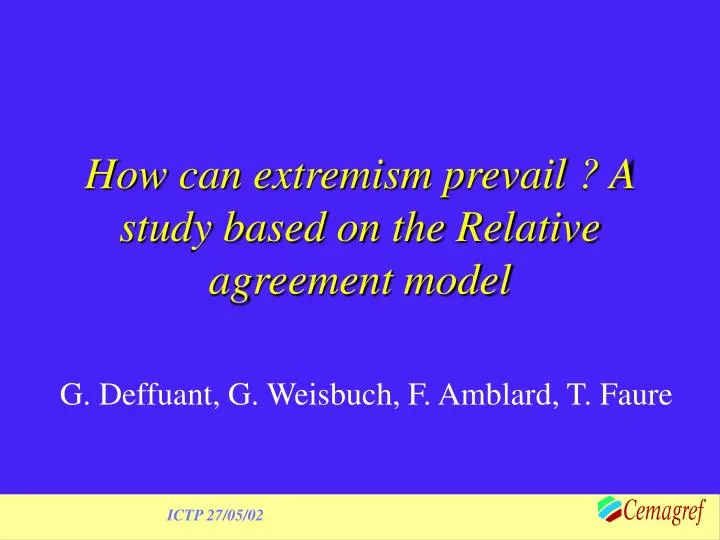 how can extremism prevail a study based on the relative agreement model