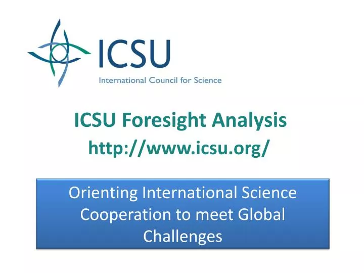 icsu foresight analysis