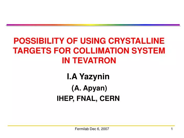 possibility of using crystalline targets for collimation system in tevatron