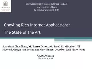 Crawling Rich Internet Applications: The State of the Art