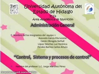 Universidad Autónoma del Estado de Hidalgo ICSa Área Académica de Nutrición
