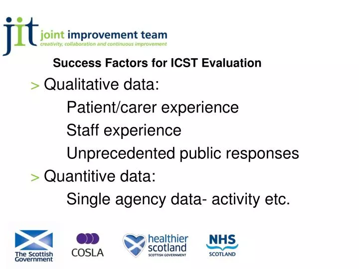 success factors for icst evaluation