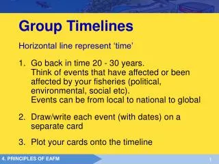 Group Timelines