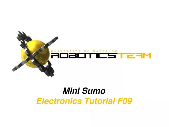 mini sumo electronics tutorial f09