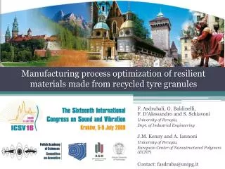 Manufacturing process optimization of resilient materials made from recycled tyre granules