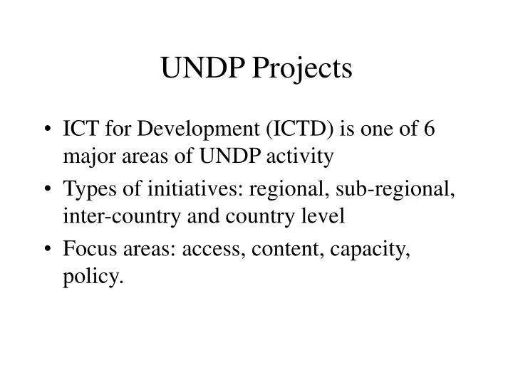 undp projects