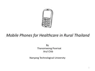 Mobile Phones for Healthcare in Rural Thailand