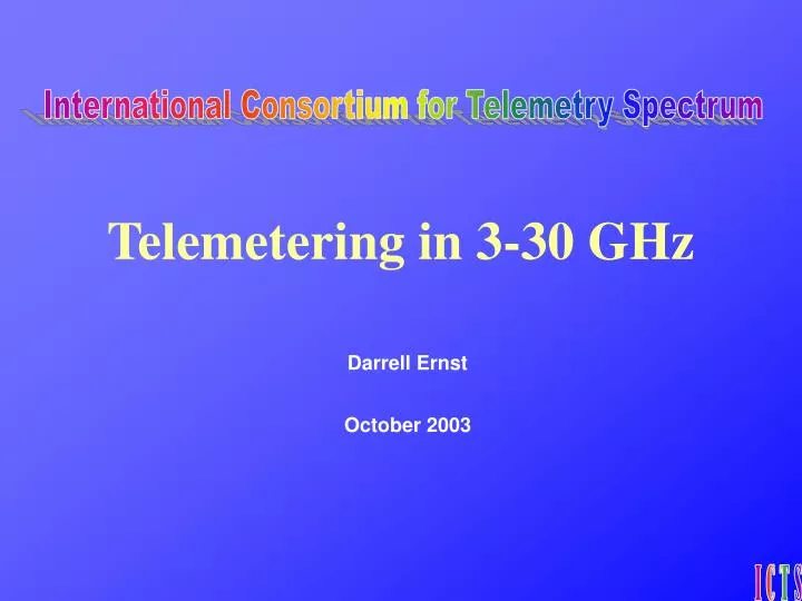 telemetering in 3 30 ghz