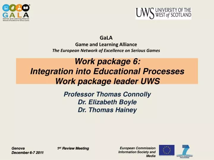 work package 6 integration into educational processes work package leader uws
