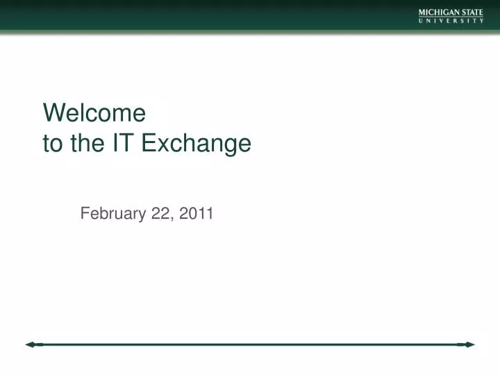 welcome to the it exchange