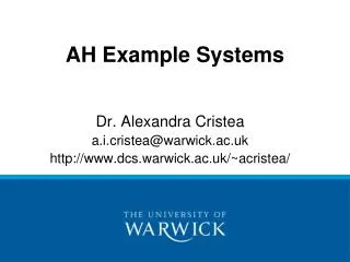 AH Example Systems