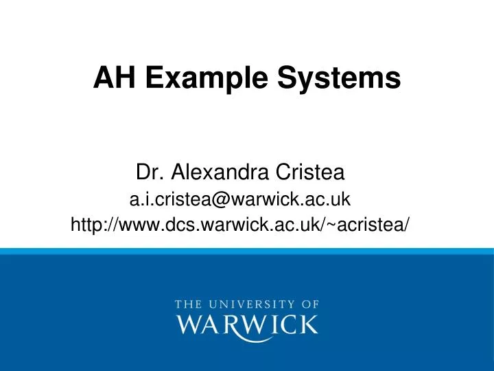 ah example systems