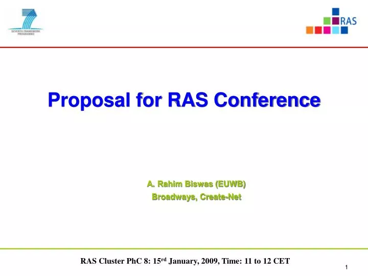 proposal for ras conference
