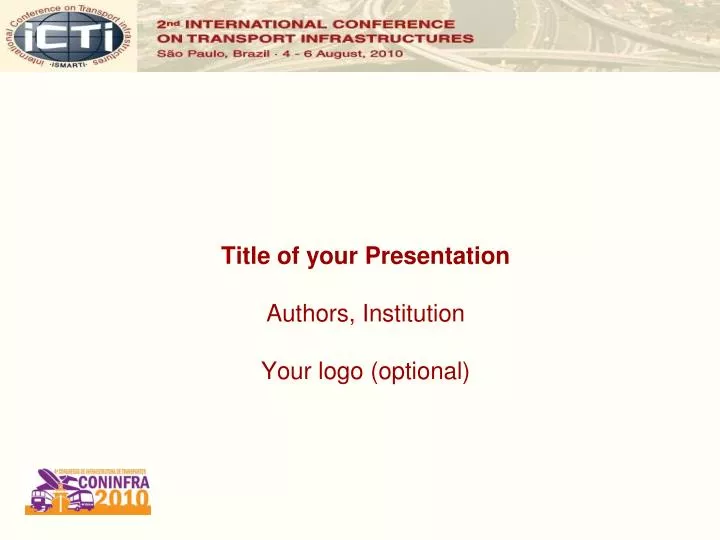title of your presentation authors institution your logo optional