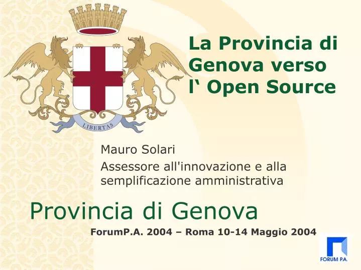 la provincia di genova verso l open source
