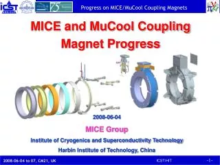 MICE and MuCool Coupling Magnet Progress