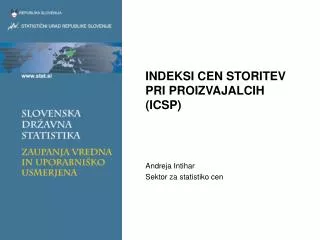 indeksi cen storitev pri proizvajalcih icsp