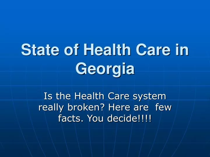 state of health care in georgia