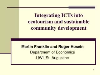 Integrating ICTs into ecotourism and sustainable community development