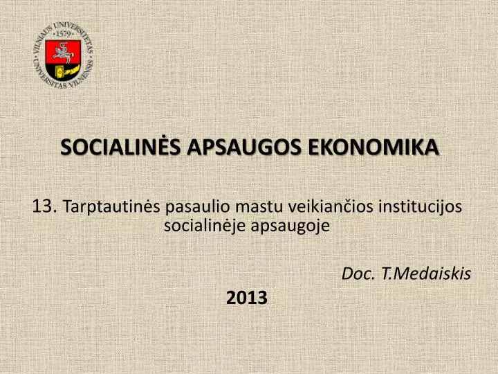 socialin s apsaugos ekonomika