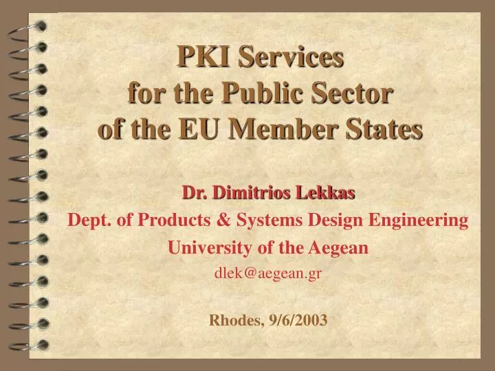 pki services for the public sector of the eu member states