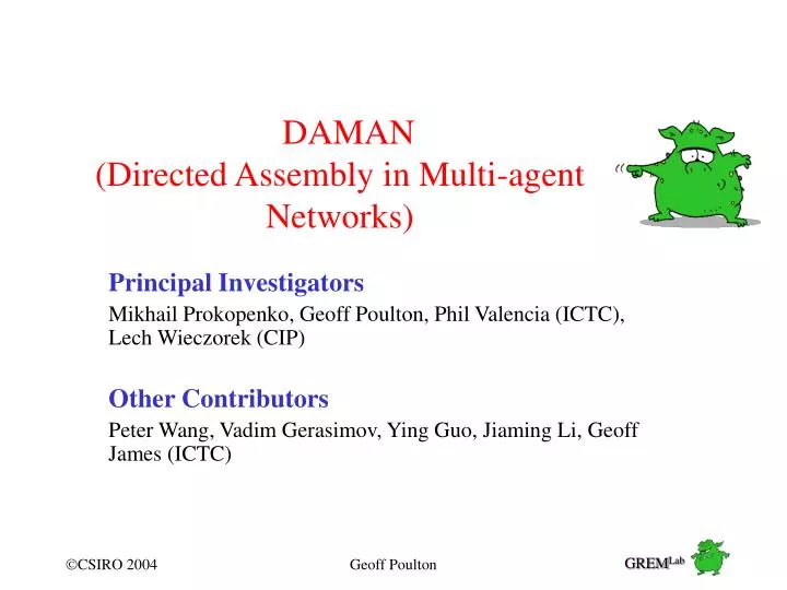 daman directed assembly in multi agent networks