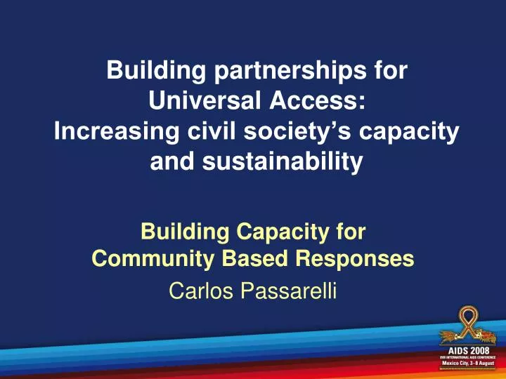 building partnerships for universal access increasing civil society s capacity and sustainability