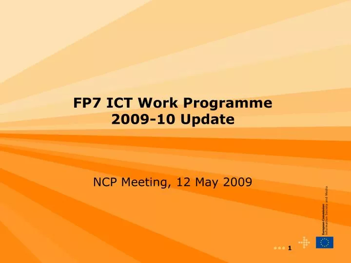 fp7 ict work programme 2009 10 update