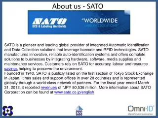 About us - SATO
